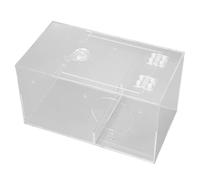 Pssopp Caja Acrílica para Cría de Pájaros, Diseño de Nido Transparente con Poste y Acolchado, Ideal para Periquitos y Cacatúas (Pequeño 25,5x19,5 cm/10,03x7,67 Pulgadas)