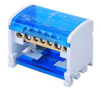 Pssopp Caja de Distribución de Bloques de Terminales de Carril DIN Bloques de Tiras de Terminales, Caja de Conexiones de 2 Niveles de Distribución de 207 para Sistemas de Automatización Industrial Nan