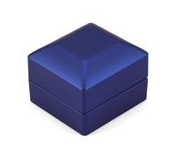 Pssopp Caja de Pantalla de Anillo Iluminado LED Lujoso, Diseño Elegante y Funcional, Protectora y Elegante, Visibilidad Mejorada, Idea, Artesanía Premium, Especialmente (Blue)
