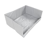 Pssopp Caja de para Perros, Paredes Altas, Soporte para Almohadilla para Orinar para Perros, Orinal Interior, Plegable, Antideslizante, sin Ensamblaje, Portátil con 3 Parede (XL)