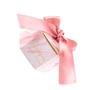 Pssopp Caja de Regalo con Diseño de Mármol, Caja de Papel para Dulces con Cinta para Recuerdos de Fiesta de Boda, Joyero para Baby Shower, 30 Uds. (rosa marmol)