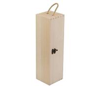 Pssopp Caja de Vino de Madera para una Botella, Estuche de Transporte