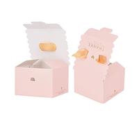 Pssopp Caja para Pastel de Boda con Diseño de Alas Doradas de Mármol, 50 Uds., para Dulces, Chocolate, Regalos, Fiestas, Aniversarios, Festivales (rosa gracias)