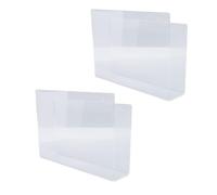 Pssopp Cajas y Contenedores de Almacenamiento Archivador, Acrílico Transparente Multifuncional Herramienta de Organización para Colgar en la Oficina para Folletos Revistas 2 Piezas de Bolsillo