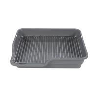 Pssopp Cajón de Baño Duradero para el Inodoro, Fácil de Limpiar el Baño de Entrenamiento Hecho de Perros de Acero Inoxidable para Perros Pequeños de Tamaño Mediano: Padrest de Teléfonos Celulares,
