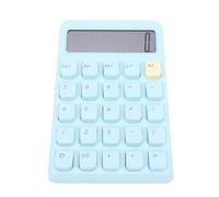 Pssopp Calculadora con Energía Solar con Pantalla de 12 Dígitos, Presione Presione Teclas Táctiles y Modo de Doble Energía para Tareas de Contabilidad en el Aula (Blue)
