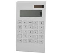 Pssopp Calculadora Grande Grande con Botón de Cristal, Energía Solar o Batería, sobre la Marcha, un Gran Valor, Diseño Transparente con Deslumbrante Botón de Cristal para Enfermeras, Maestros,
