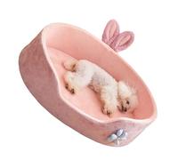 Pssopp Cama de Dormir para Perros con Cama de Mascotas Rosa Tibia, Adecuada para Diferentes Mascotas, Ponis de Tela, 1 Paquete (M)