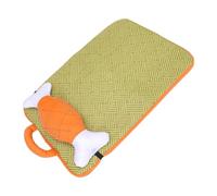 Pssopp Cama de Mimbre para Mascotas, Colchoneta Fresca Transpirable con Funda Lavable con Cremallera, para Uso en Interiores en Verano, Perros y Gatos