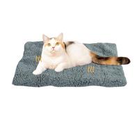 Pssopp Cama para Jaula para Perros, Almohadilla Térmica para Mascotas, Estera Térmica de Felpa, Antideslizante, Cálida Almohadilla para Mascotas, 24 X 18, Suave y Acogedora Estera (Gris Claro)