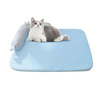 Pssopp Cama Refrescante para Gatos, Diseño de sofá en Forma de L con Parte Inferior Antideslizante con Almohada de 9 Cm, Almohadilla Transpirable de (55 * 40cm)