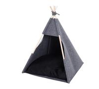 Pssopp Cama Tipi Plegable para Mascotas, Tienda Transpirable Portátil Multifuncional de Color Gris para Mascotas, Refugio para Animales Pequeños