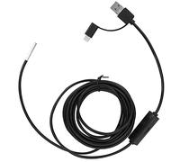 Pssopp Cámara de Inspección de Endoscopio USB 3 en 1, Boroscopio HD 720P de 3,9 Mm con 6 Luces LED Ajustables, Sonda Impermeable IP67 para Reparación del Hogar, Tubería de Drenaje, Inspección