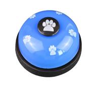 Pssopp Campana de Entrenamiento para Orinal, Base Antideslizante de Plástico, Diseño de Huella de Pata para Juego de Baño, Comunicación Exterior para Gato y Mascota, 2 uds. (Blanca y Azul)
