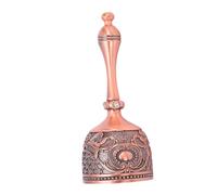 Pssopp Campana de Llamada de Mano de Aleación de Zinc Campana de Boda Retro, de Llamada de Mano de Aleación de Zinc de Ceremonia Súper Fuerte para la Cena en el Aula Entrenamiento de Mascotas Regalo