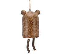 Pssopp Campanas de Viento de Animales de Resina Pintadas a Mano con Forma Realista y Sonido Nítido para Decoración de Jardín, árbol y Patio Trasero (Mapache C)