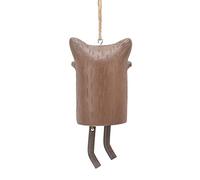 Pssopp Campanas de Viento de Animales de Resina Pintadas a Mano con Forma Realista y Sonido Nítido para Decoración de Jardín, árbol y Patio Trasero (Panda Rojo)