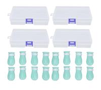 Pssopp Capas de Pies de Gato de Silicona de 16 Piezas, Zapatos de Protección de Garras de Gato AntiR y Anti Tránsecos Mittenos para Bañarse para Afeitar