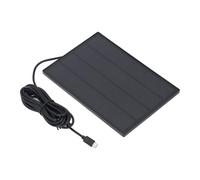 Pssopp Cargador de Panel Solar de 5W y 5V con IP66, Resistente Al Agua, Montaje Ajustable de 360°, USB Tipo C para Cámara de Seguridad, Dispositivo Inalámbrico para Exteriores