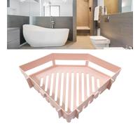Pssopp Carrito de Ducha de Esquina, Estante de Esquina de Plástico Montado en la Pared, Organizador de Baño Adhesivo de 27 X 18,5 X 6 Cm para Cuarto de Ducha, Baño, Almacenamiento, Uso para Ahorrar