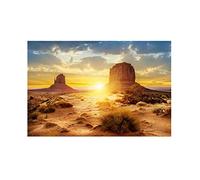 Pssopp Cartel de Acuario Película de Respaldo de Acuario Sol y Desierto Fondo de Acuario Papel Adhesivo de decoración de PVC Fondo de pecera, Adhesivo para póster (61 * 30cm)