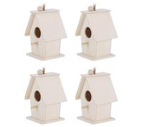 Pssopp Casa para Pájaros Colgante, Madera de Platano, Nidos de Pájaros Innovadores, Adornos Decorativos para Jardín, Espacios Al Aire Libre