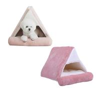 Pssopp Casa Plegable para Tienda de Campaña para Perros, Cama Portátil para Gatos, Casa iglú con Cojín Extraíble y Lavable para Cachorros y Gatos de Interior