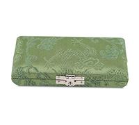 Pssopp Case de Cañas de Oboe, Material Madera, Diseño Ranura, Cubierta Tela Seda, Agujeros Transpirables, Tamaño Compacto, Bolsa Soporte Almacenamiento Bolso Protector con Tela Terciopelo, para