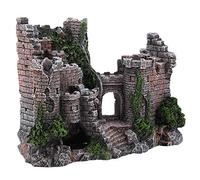 Pssopp Castillo Acuario Decoración Simulación Resina Ocultar Casa Pescado Adornos de Acuario Decoración con Detalles realistas Simulación