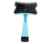 Pssopp Cepillo de Aseo para Mascotas, Cepillo Pulidor Autolimpiante, Elimina el Pelo Suelto, Adecuado para Perros Gatos, Agarre Cómodo, Ideal para Pelo Corto y Largo (Blue)