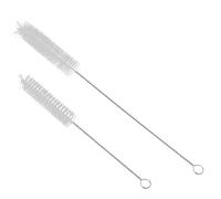 Pssopp Cepillo de Limpieza de Tubos de Acuario, Juego de 2 Limpiadores de Tuberías de Filtro de Tanque de Peces de Acero Inoxidable con Gancho para Espacios Difíciles de Alcanzar,