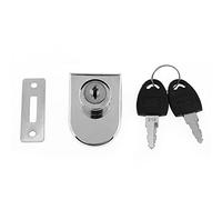 Pssopp Cerradura de Cajón de Aleación de Zinc, Cerradura de Puerta única de Seguridad con 2 Llaves, para Centro Comercial en Casa y Oficina