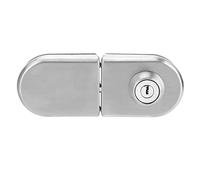 Pssopp Cerraduras de Puerta Cerradura de Seguridad de Empuje Oscilante de Acero con Llaves para Cerradura de Puerta de Vidrio Templado sin Marco de 10 a 12 Mm de Espesor, de de Vidrio Inoxidable