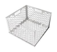 Pssopp Cesta para Fuego de Carbón en Trozos, Soporte Portátil Resistente para Parrilla de Barbacoa de Carbón de Acero Inoxidable para Carbón en Trozos de Barbacoa