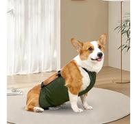 Pssopp Chaleco para Perros de la Banda del Vientre de Perros: Protector de Grande Impermeable, Transpirable y Liviano con Material de Poliéster para Grandes (M)
