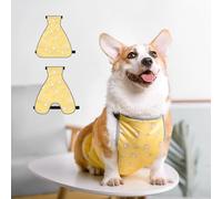 Pssopp Chaleco Protector Impermeable para el Vientre del, Envoltura Ligera y Cálida para el Vientre de Mascotas de Razas Pequeñas como, Cachorro de Pierna Corta (L)
