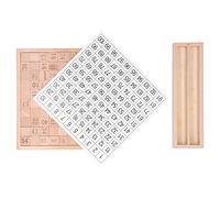 Pssopp Cien Tablero de Madera, Juguete Educativo de Aprendizaje de Matemáticas para Niños, Enseñar a Contar 1-100, Divertido Juego de Primera Infancia para Niños Pequeños