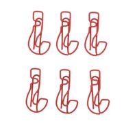 Pssopp Clips de Papel en Forma de Interrogación, Material de Hierro, Marcadores únicos, 100 Piezas para Organizar Archivos y Documentos en el Hogar, Oficina o Escuela (rojo)