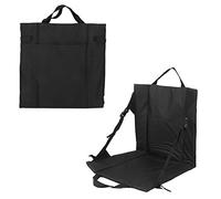 Pssopp Cojín Plegable Portátil para Silla de Playa, Cojín de Asiento de Estadio Oxford 600D de 15,8 X 15,8 Pulgadas con Respaldo Ajustable, Asa de Transporte, para Acampar, Conciertos, Gradas