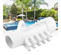 Pssopp Colector de Plomería para Piscina de PVC de 1,5 Pulgadas, Resistente a Altas Temperaturas, Conector de Spa de 10 Puertos para Aguas Termales y Piscina