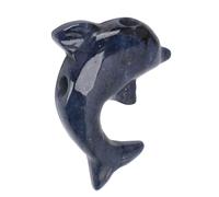 Pssopp Colgante de Piedras Preciosas en Forma de Delfín, Figuras Coleccionables, Accesorios de Joyería de Cristal para Hombres, Mujeres, Día y Noche, Colgante de Piedras Preciosas en Forma de