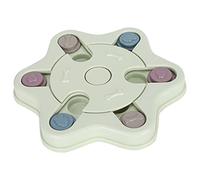 Pssopp Comedero Interactivo de Rompecabezas para Perros, Comedero Lento con 3 Deflectores Móviles de Diferentes Formas para Estimular la Mente de Perros y Gatos, Entrenarlos y Fomentar (Estrella)