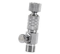Pssopp Conector de Acoplamiento del Conector, Adaptador de Ajuste de Conexión del Acoplador de Aerógrafo con Válvula de Control de Ajuste de Flujo de Aire de Aerógrafo para Pistolas de Pulverización