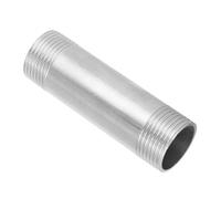Pssopp Conector de Tubería Roscado Boquilla de Tubería de Acero Inoxidable 304 1 Pulgada NPT Macho a 1 Pulgada NPT Macho 3.9 Pulgadas de Longitud Resistente a la Corrosión Buen Sellado para