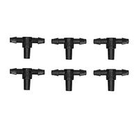 Pssopp Conector en T de Conector de Manguera 4/7 de 100 Piezas, Accesorios de Riego por Goteo de Plástico para Riego de Césped y Camas de Jardín
