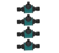 Pssopp Conector Rápido de Manguera, Material Plástico, Adaptador de Manguera de Jardín de Doble Cabezal a Prueba de Fugas, 4 Piezas para Sistemas de Riego y Jardines