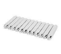 Pssopp Conjunto de Herramientas de Moldeo de Metal de 12 Piezas - Moldes de Diseño de Acero de Carbón Duraderos para Joyas de Manualidades de Cuero - 1/4 Herramientas Gruesas de Perforación