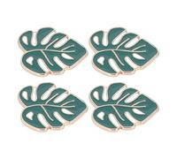 Pssopp Conjunto de Mesder de Aguja Magnética de Hojas Verdes de 4 Piezas, Liga Exquisita para Bordados de Punto Cruzado, Uso de la Familia