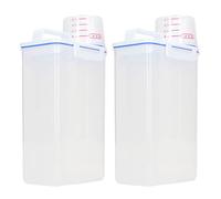 Pssopp Contenedor de Viaje de 2 Piezas BPA Dispensador de Plástico BPA sin Diseño de Escala para los Frijoles de la Organización de la Cocina con Granos de Arroz Marrón Portátiles