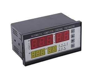 Pssopp Controlador de Incubadora de Huevos Pantalla Digital Controlador de Temperatura y Humedad 220 V con Sensor de Monitoreo de 4 Pantallas Cuenta Regresiva Automática de Giro de Huevos para